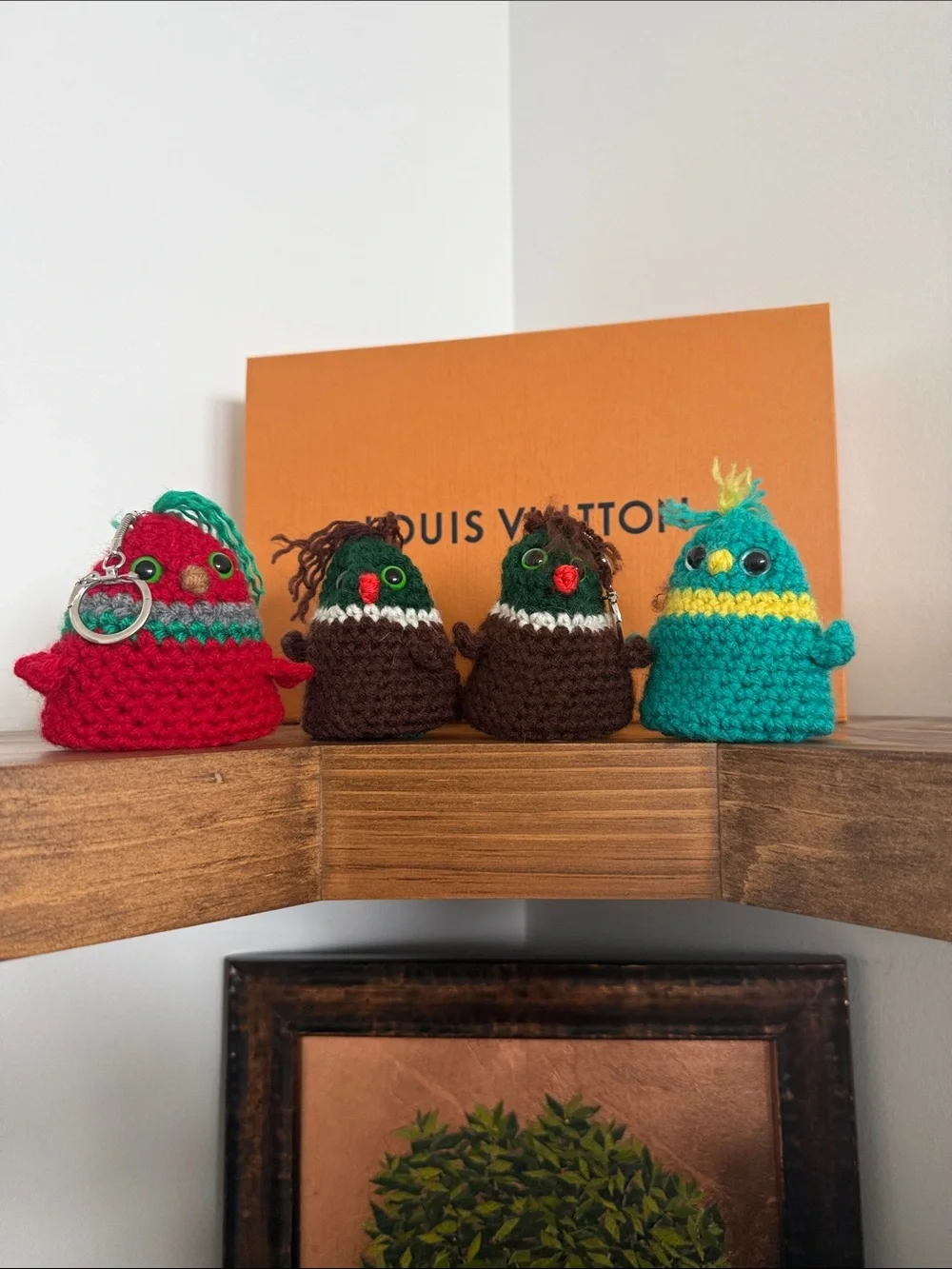 Handmade Crochet Small Bird Keychain